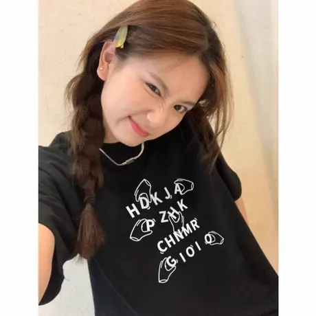 夏季纯棉短袖t恤女2025新款爆款落肩设计感美式小众半袖宽松上衣图片