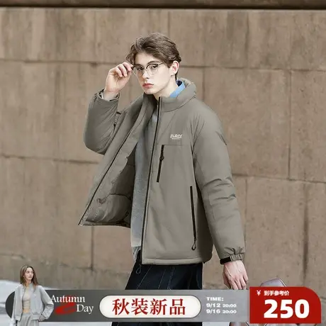 唐狮2025秋冬季短款棉衣男立领保暖加厚外套简约设计休闲风男装商品大图