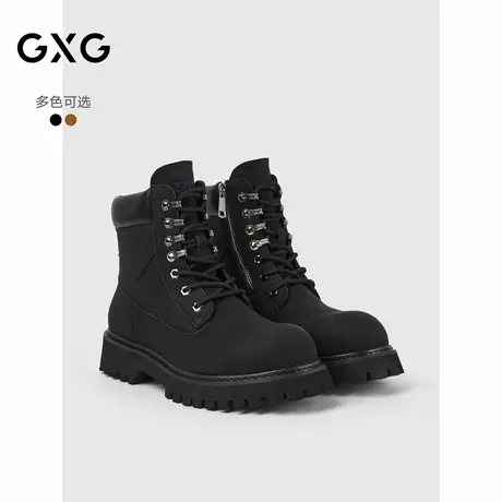 GXG通勤男鞋经典百搭马丁靴工装户外登山靴冬季潮流大黄靴商品大图
