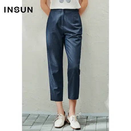 INSUN恩裳线上专选夏季天丝牛仔商务休闲裤图片