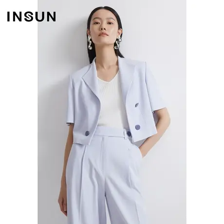 INSUN恩裳夏季翻领百搭短截式外套商品大图