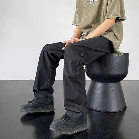 美式机能降落伞兵裤男夏季速干尼龙cleanfit裤子微喇叭工装冲锋裤图片