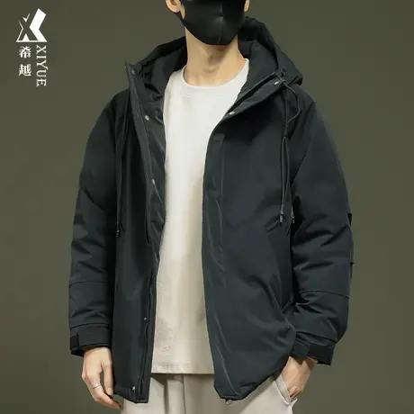 希越新国标白鸭绒中长款羽绒服男冬季户外宽松大码男士登山服外套图片