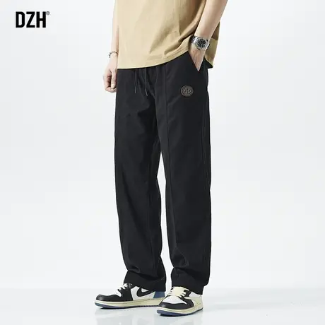 男士纯棉裤子男春秋款直筒休闲裤宽松百搭2024新款长裤简约工装裤商品大图