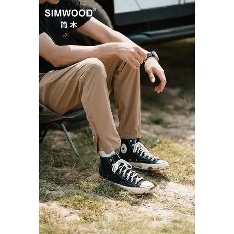 Simwood简木男装【宽松版型】新款束脚户外薄款尼龙四面弹休闲裤商品大图