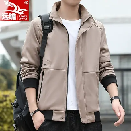 男士外套春秋季2023新款潮牌休闲上衣立领宽松工装冲锋衣夹克男款商品大图