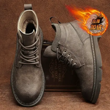 雨鞋男士时尚冬季加绒加厚钓鱼保暖鞋厨房防滑水鞋高筒雨靴防水鞋商品大图