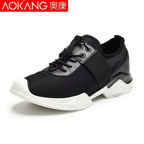 Aokang/奥康休闲男鞋时尚休闲鞋青年百搭轻便厚底低帮运动鞋商品大图