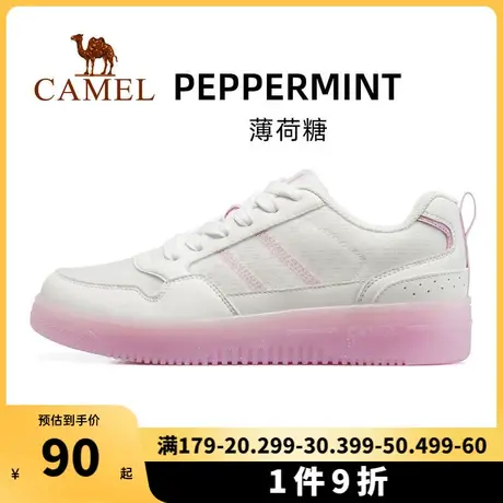 Camel/骆驼骆驼女鞋2023春秋季平底小白鞋女厚底学生休闲透气板鞋商品大图