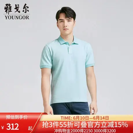【商场同款】雅戈尔男士短袖T恤夏季新款官方商务休闲短袖男商品大图