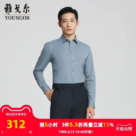 【商场同款】雅戈尔男士长袖衬衫春秋新款官方商务休闲长袖衬衫男商品大图