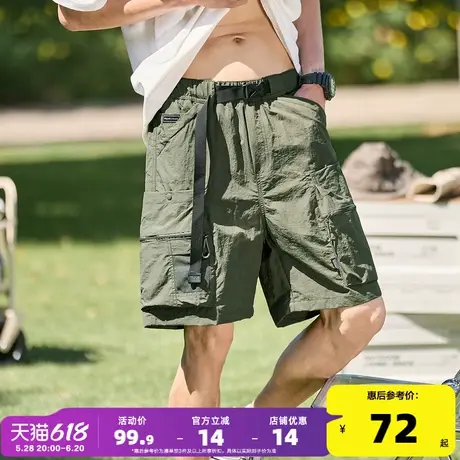 唐狮2025夏季新款男休闲短裤薄款工装伞兵裤五分裤子宽松潮流短裤商品大图