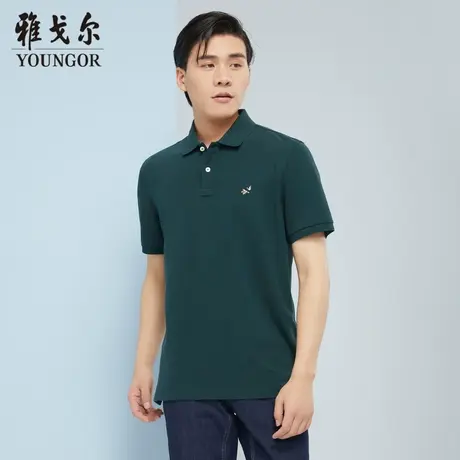 雅戈尔奥莱 商场同款男士商务休闲新款官方正品男士短袖T恤商品大图