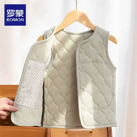罗蒙儿童保暖马甲秋冬男童女童加厚背心内搭大童校服神器内穿学生商品大图