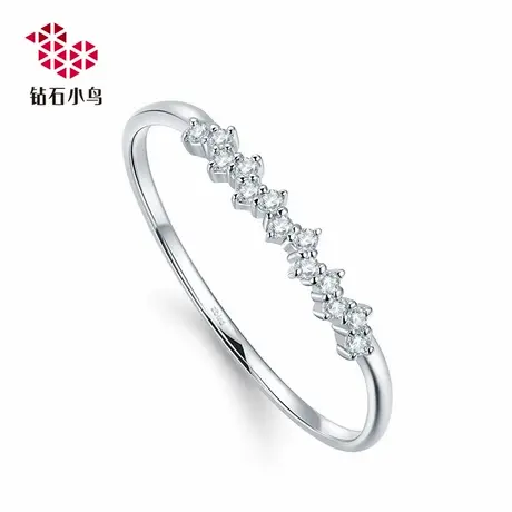 Zbird/钻石小鸟18K金排钻戒指-花漫-钻戒结婚求婚钻石女款-RDL54商品大图