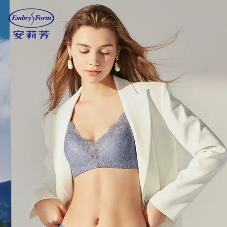 【氧气轻柔杯】安莉芳薄款蕾丝无钢圈女小胸收副乳文胸图片