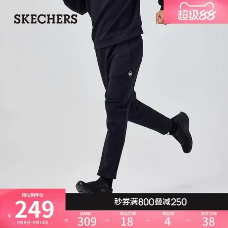 斯凯奇2025秋款新品男款梭织休闲运动裤修身显瘦直筒长裤百搭卫裤商品大图