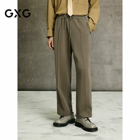 GXG男装 商场同款侧边织带休闲卫裤男通勤长裤25春新品G25X021019商品大图