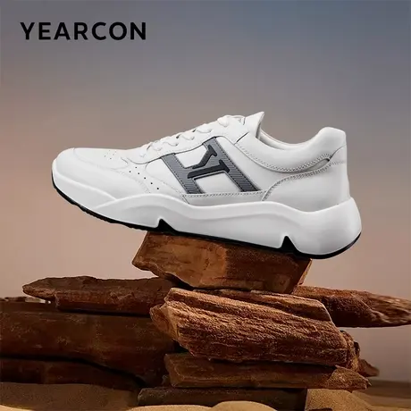 【轻松步系列】意尔康男鞋男士低帮运动休闲鞋英伦风真皮单鞋皮鞋商品大图