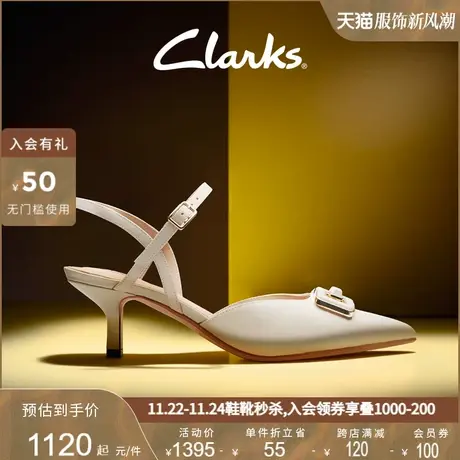 Clarks其乐Violet55 Strap女鞋夏季优雅包头一字带高跟鞋凉鞋女商品大图