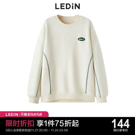 乐町撞边卫衣夏季新款圆领卫衣女宽松C3BFC3306商品大图