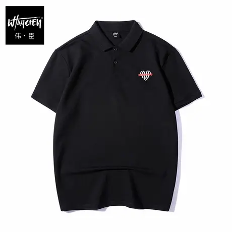 伟臣2022夏季新品大码男式短袖POLO衫胖子加肥加大宽松翻领半袖潮商品大图