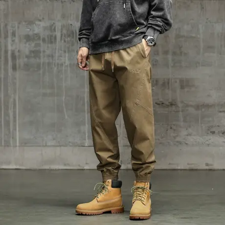 裤子男款微弹时尚百搭工装裤男潮流束脚工装裤休闲长裤男潮流男装商品大图