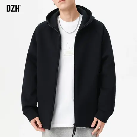 男士运动开衫卫衣外套男春秋美式痞帅男装新款上衣衣服男款连帽衫商品大图