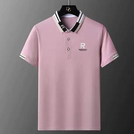 2022新款夏季t恤短袖男翻领polo衫保罗潮牌潮流带领半袖有领衣服商品大图