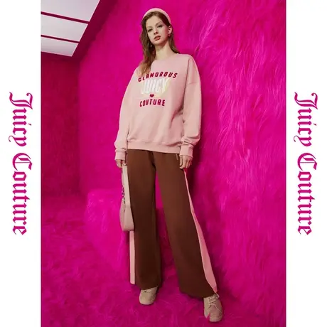 Juicy Couture橘滋秋女女装年新款草莓布朗尼撞色拼条女休闲裤商品大图