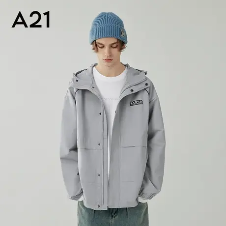 【防风外套】A21男装宽松连帽长袖风衣2023秋季新款男士潮牌衣服图片