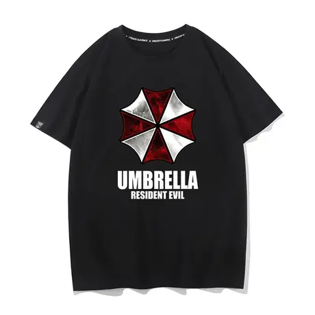 秀洛生化危机7终章6游戏电影周边ps4保护伞短袖T恤男学生半袖衣服商品大图