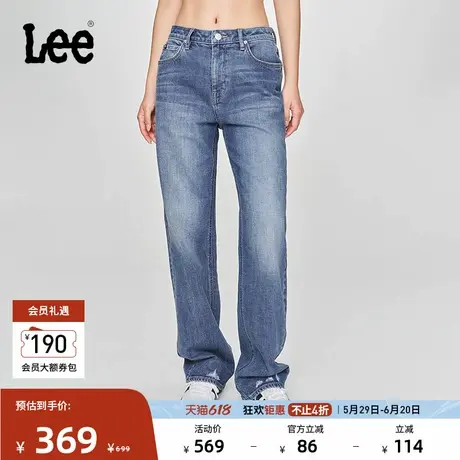 Lee25春夏新品429标准中腰直脚五袋款中蓝色女牛仔裤潮流A08090商品大图