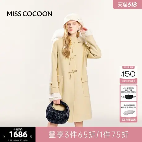 可可尼cocoon羊毛大衣秋冬双面呢子毛呢外套女2024新款高级感冬装商品大图