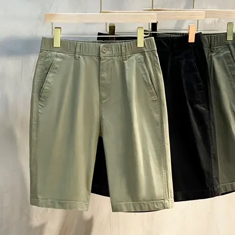 短裤男五分裤夏季修身韩版潮流休闲冰丝裤子夏天潮薄款男士中裤商品大图