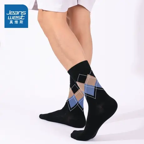 PZ真维斯男士中袜2025夏季新款潮流百搭袜子青年中筒袜【3双装】商品大图