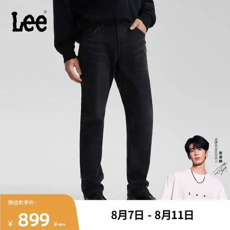 【张凌赫代言】Lee商场同款25秋冬新品726标准直筒黑灰色男牛仔裤商品大图
