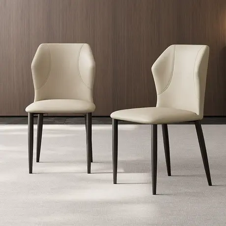 全友家居现代简约餐椅家用软包靠背椅轻奢高级感舒服久坐餐桌椅子商品大图