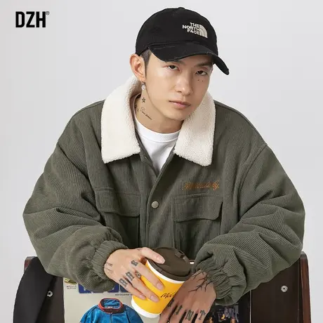 青少年刺绣摇粒绒外套男冬款潮高级感2023年新款棉服男款冬季加厚商品大图