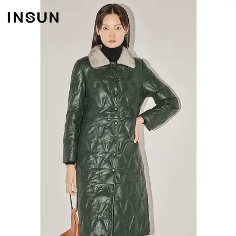 COVER冬季轻盈保暖白鸭绒羊皮羽绒图片