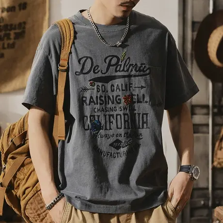 Modi Nick/摩帝尼克潮流青春男士夏季短袖t恤时尚百搭纯棉圆领T恤商品大图