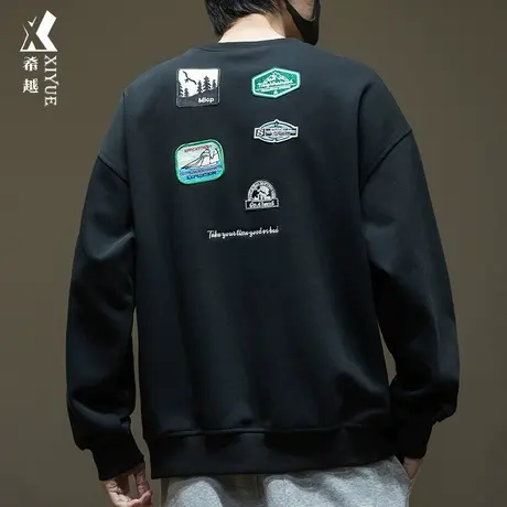 美式重磅400g加厚卫衣男秋冬季宽松大码胖子男士长袖上衣加肥加大商品大图