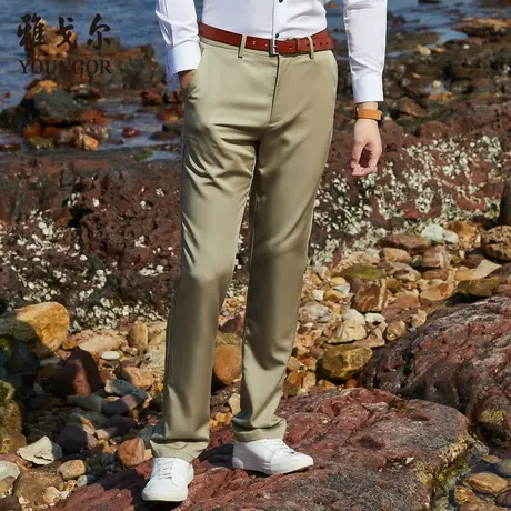 【轻薄凉感】雅戈尔春夏季休闲裤户外商务长裤子男士冰丝薄款长裤图片
