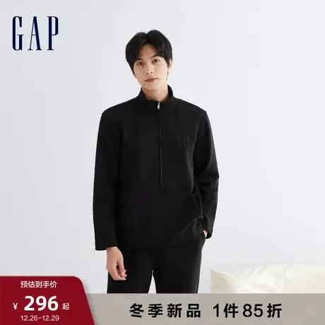 Gap男装春秋空气三明治宽松廓形舒适卫衣运动高级纯色上衣841307图片