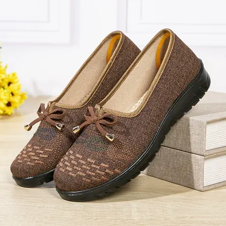 老北京布鞋正品春季女款老年人软底防滑妈妈舒适平底透气休闲单鞋商品大图