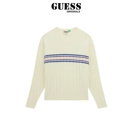 GUESSOriginals  女士条纹撞色长袖针织衫-W4GR06Z2YL1图片