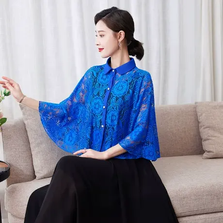 蕾丝镂空复古短外套旗袍外搭披肩斗篷式披肩小外套女2022夏季新款图片