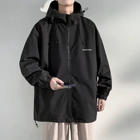 冲锋衣三合一男女款春秋季2023新款大码美式外套男登山户外夹克商品大图