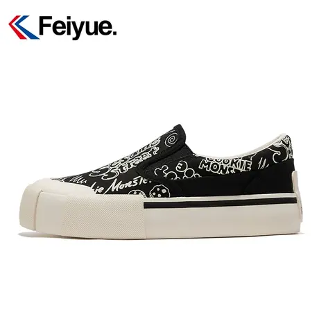feiyue/飞跃×芝麻街联名帆布鞋女2023秋季新款一脚蹬休闲板鞋896商品大图