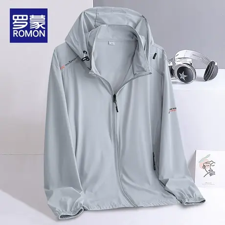 罗蒙防晒衣男士夏季防紫外线UPF100+透气皮肤衣2023新款防晒服男商品大图